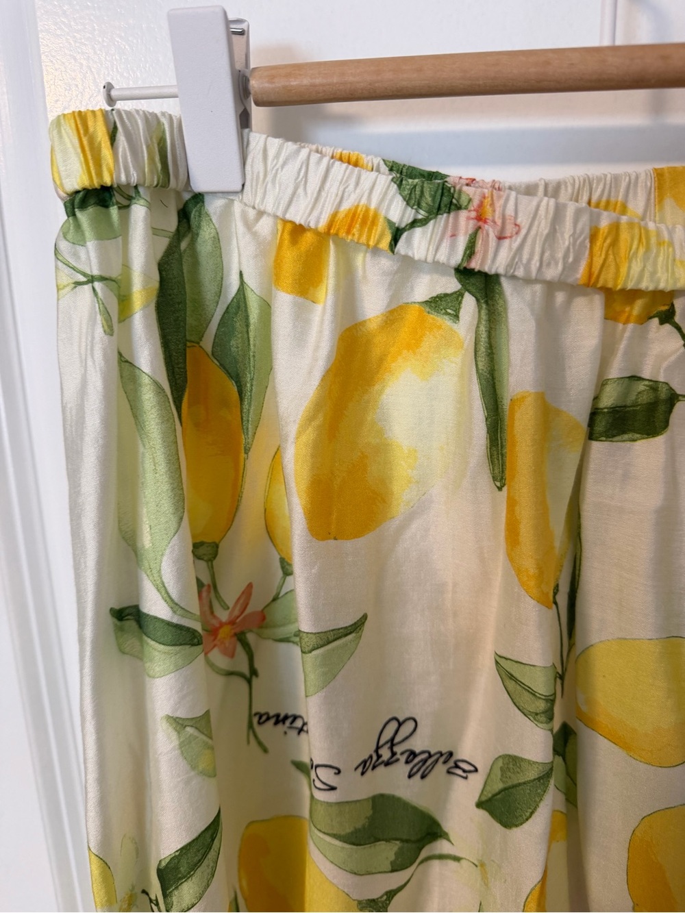 H&M lightweight Women’s Lemon Print Midi Skirt - Picture 5 of 5